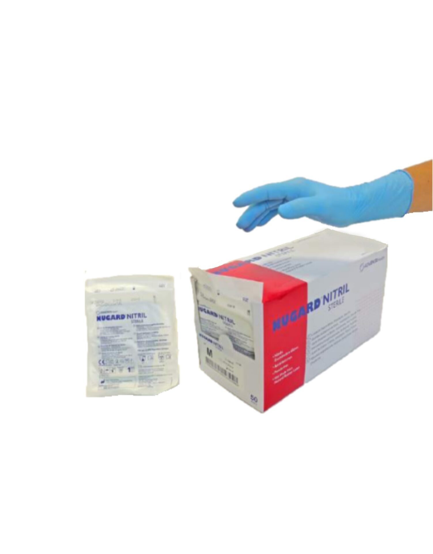 Caja de Guantes estériles de nitrilo de la marca Nugard