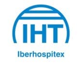a blue logo with text